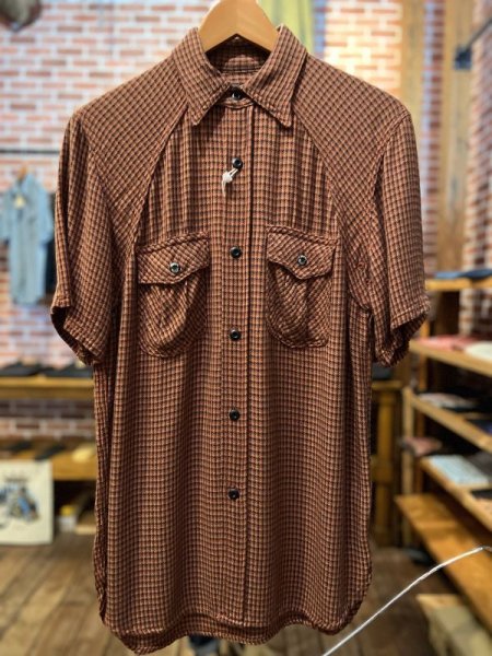 画像1: WEST RIDE "S/S WORK SHIRTS” HOUND TOOTH (1)