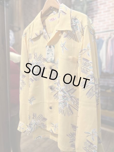 画像1: SUNSURF SS29001 RAYON HAWAIIAN LONG SLEEVE SHIRT “FAMILIAR FLOWER” (1)